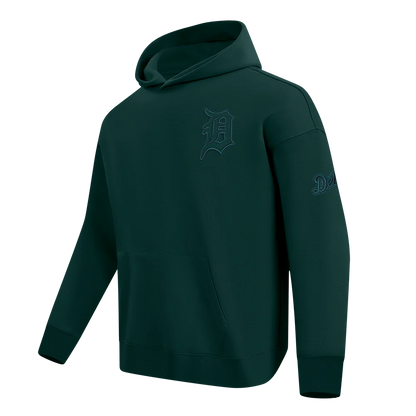 PRO STANDARD MLB DETROIT TIGERS NEUTRAL DROP SHOULDER MEN'S PULLOVER HOODIE