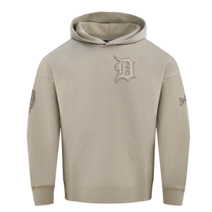 PRO STANDARD MLB DETROIT TIGERS NEUTRAL DROP SHOULDER MEN'S PULLOVER HOODIE