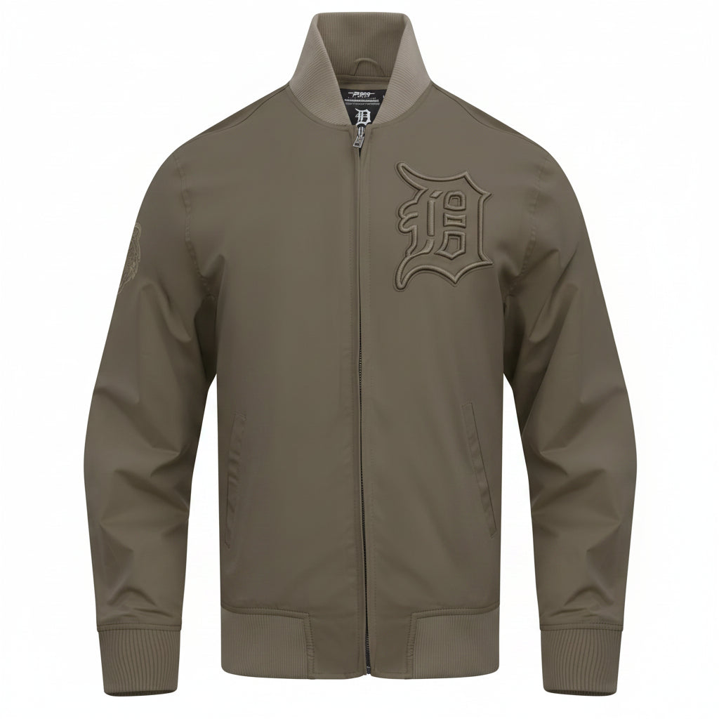 PRO STANDARD MLB DETROIT TIGERS NEUTRAL MEN'S TWILL JACKET