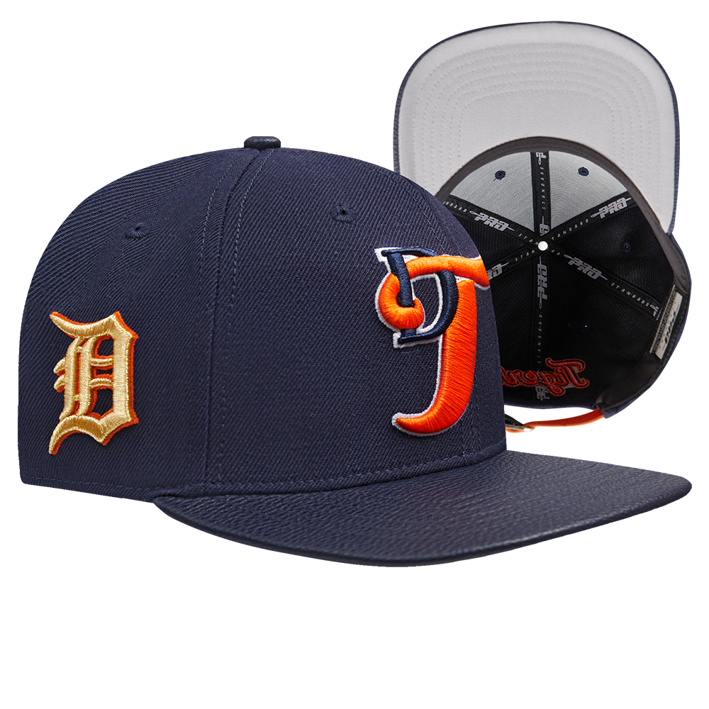 PRO STANDARD DETROIT TIGERS LETTERMAN STRAPBACK, MIDNIGHT NAVY