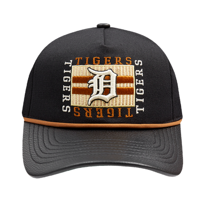 PRO STANDARD DETROIT TIGERS STACKED STRIPE PINCH FRONT STRAPBACK