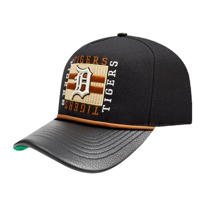 PRO STANDARD DETROIT TIGERS STACKED STRIPE PINCH FRONT STRAPBACK