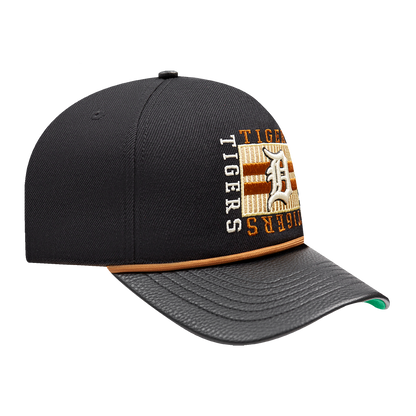 PRO STANDARD DETROIT TIGERS STACKED STRIPE PINCH FRONT STRAPBACK