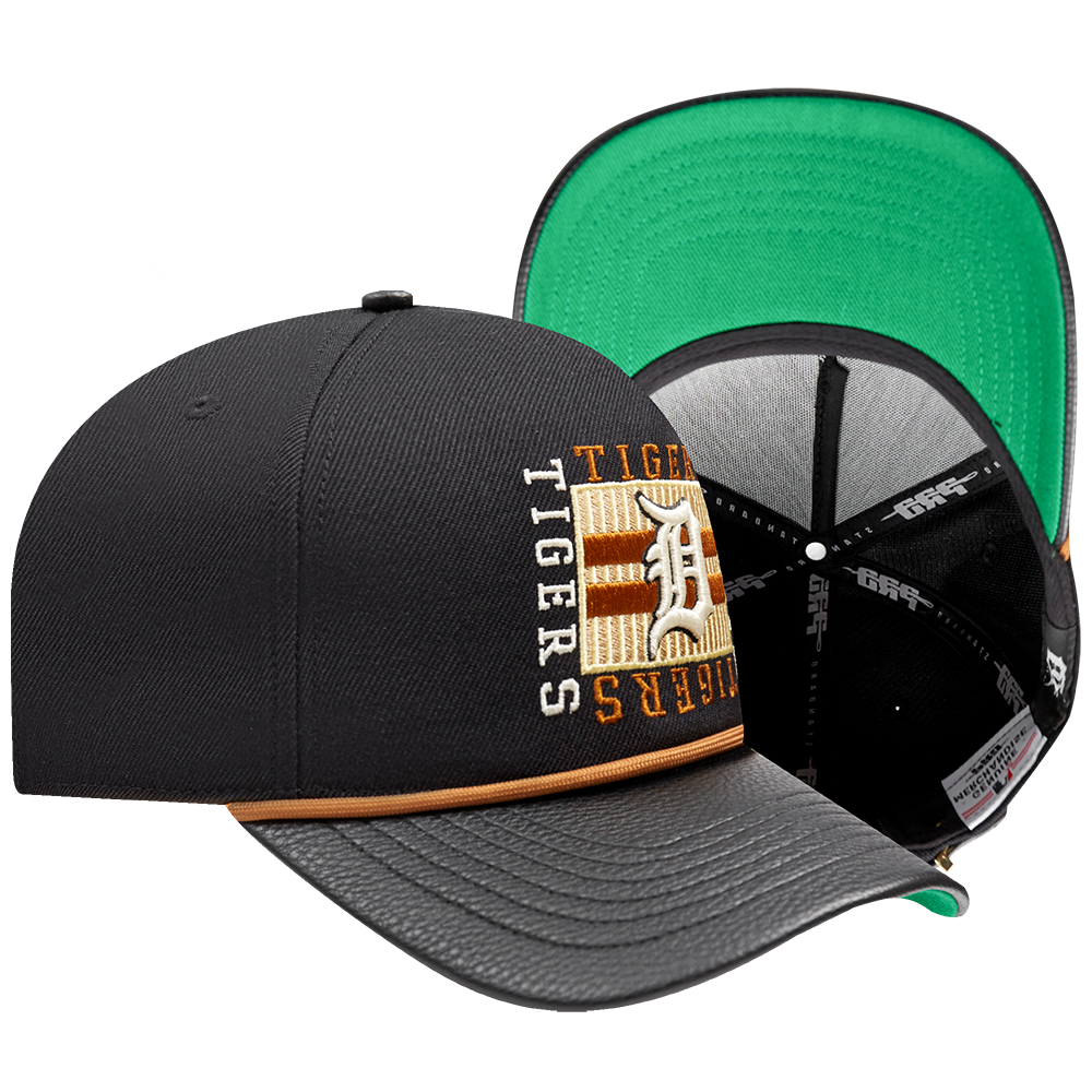 PRO STANDARD DETROIT TIGERS STACKED STRIPE PINCH FRONT STRAPBACK