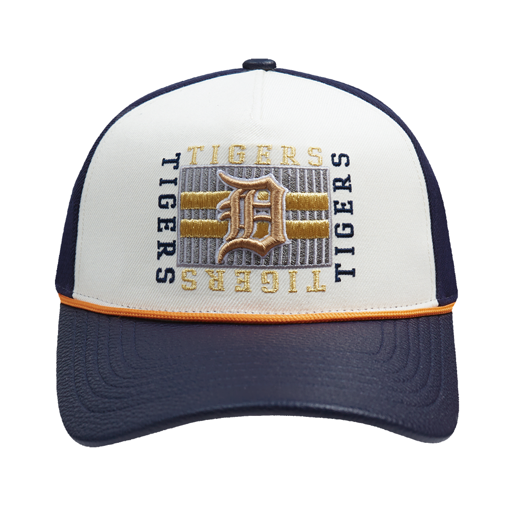 PRO STANDARD DETROIT TIGERS STACKED STRIPE PINCH FRONT STRAPBACK