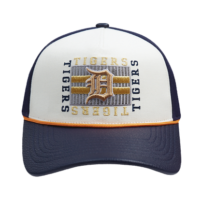 PRO STANDARD DETROIT TIGERS STACKED STRIPE PINCH FRONT STRAPBACK