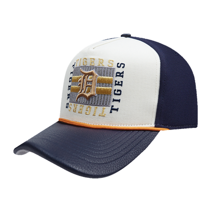 PRO STANDARD DETROIT TIGERS STACKED STRIPE PINCH FRONT STRAPBACK