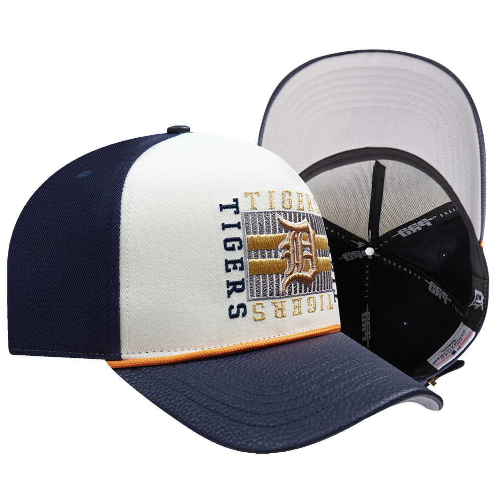 PRO STANDARD DETROIT TIGERS STACKED STRIPE PINCH FRONT STRAPBACK