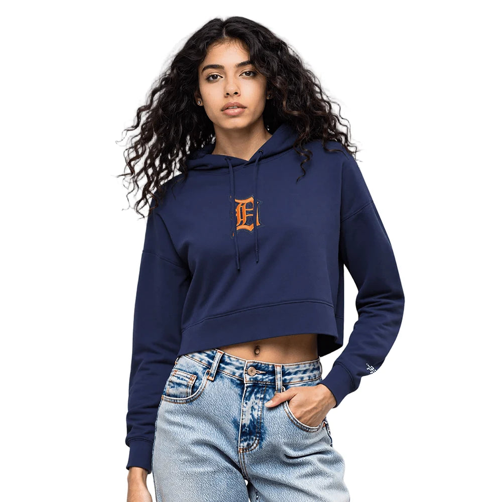 DETROIT TIGERS WINGSPAN WOMEN'S FLC CROPPED PO HOODIE