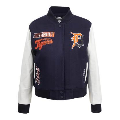 PRO STANDARD DETROIT TIGERS SPLIT LOGO W WOOL VARSITY JACKET