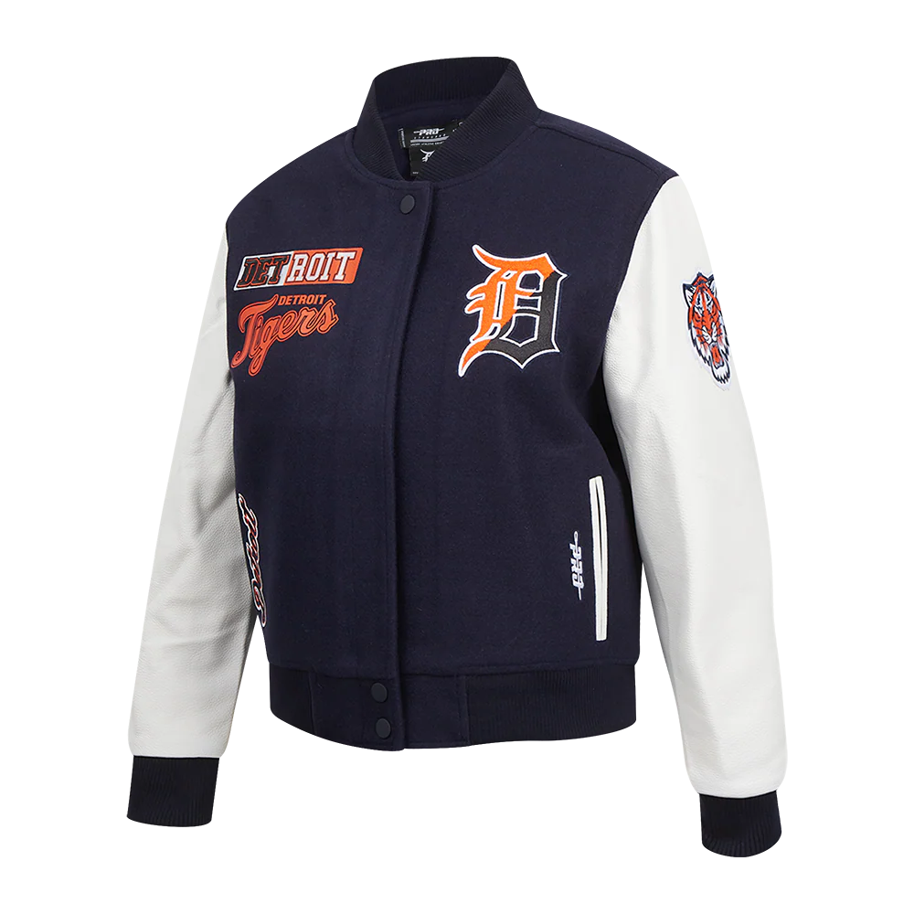 PRO STANDARD DETROIT TIGERS SPLIT LOGO W WOOL VARSITY JACKET