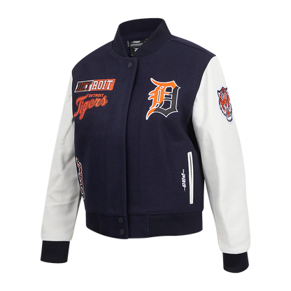 PRO STANDARD DETROIT TIGERS SPLIT LOGO W WOOL VARSITY JACKET