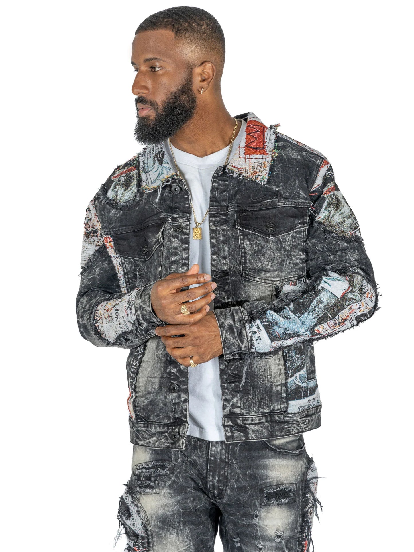 MAKOBI Mohadi Denim Jacket -M1014/M1014B- Black