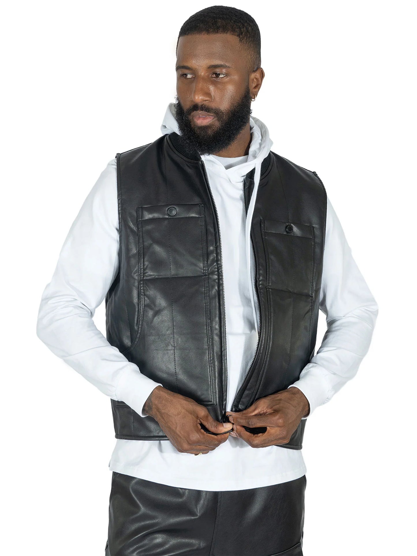 MAKOBI Romano Vegan Leather Vest M1107