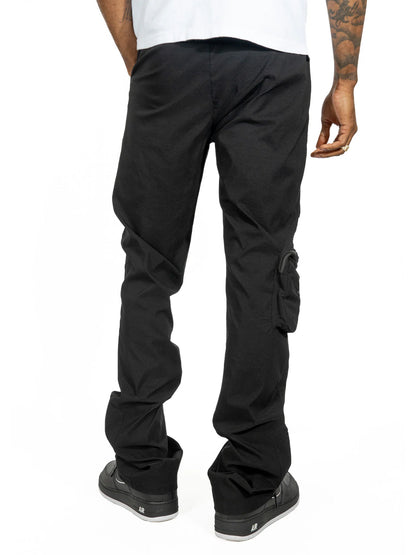 MAKOBI Sartoni Nylon Stacked Pants - Black-(M1625)