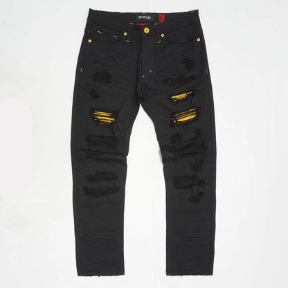 M1773 Makobi Amalfi Denim Jeans With Underlay