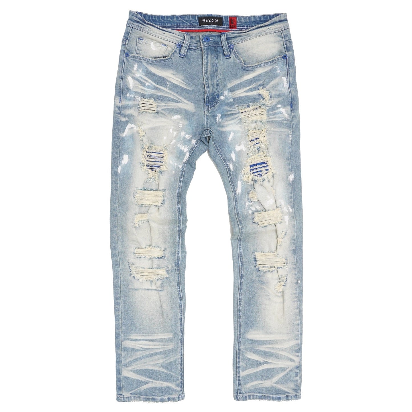 M1773 Makobi Amalfi Denim Jeans With Underlay - Light Wash