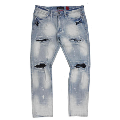 M1911 MAKOBI DISTRESSED SHREDDED JEANS
