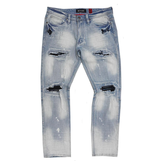 M1911 MAKOBI DISTRESSED SHREDDED JEANS