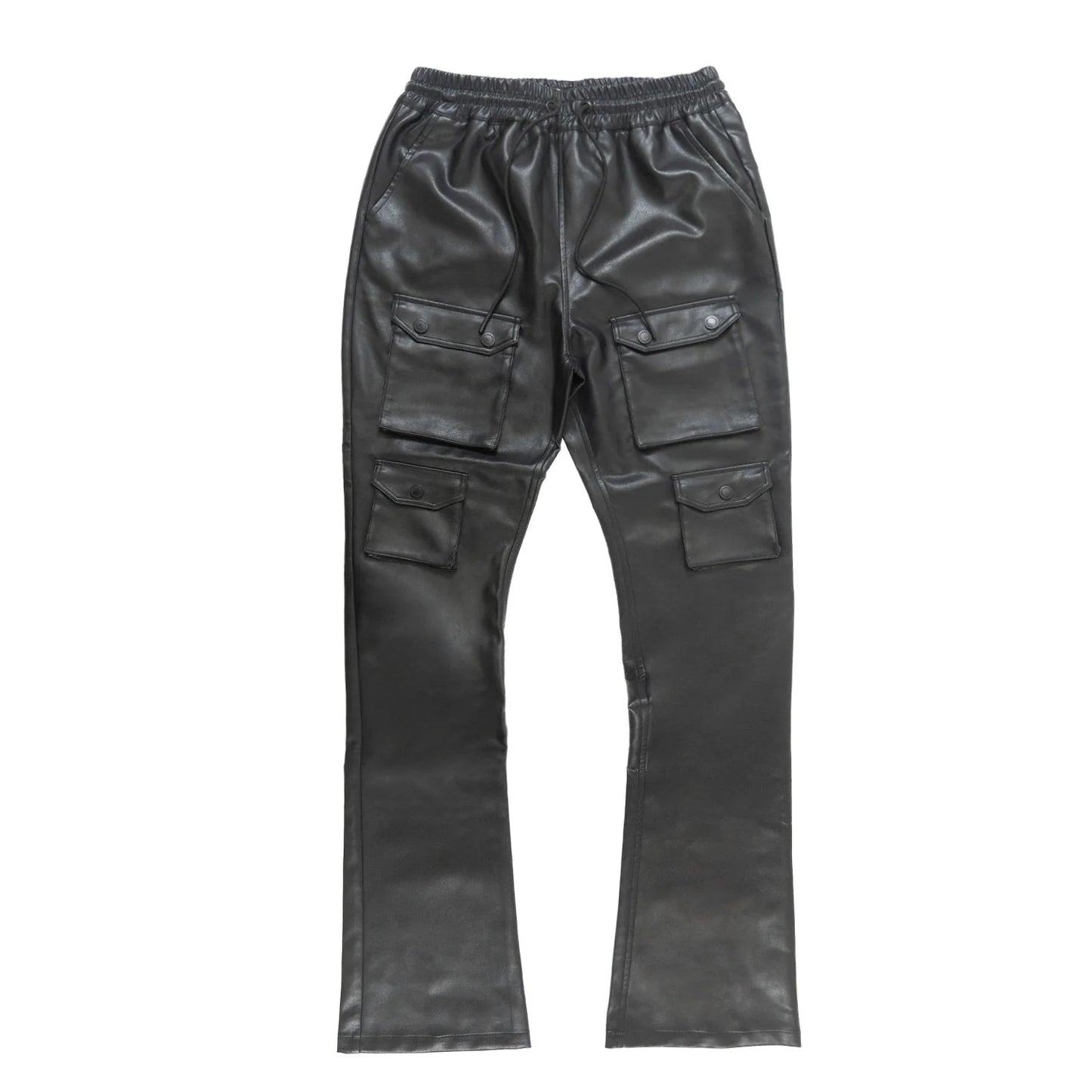 MAKOBI  Romano Vegan Leather Stacked Pants M1927