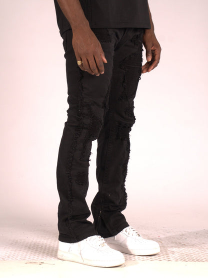 M1973 Makobi Danielli 34" Semi Stacked Jeans - Black/Black