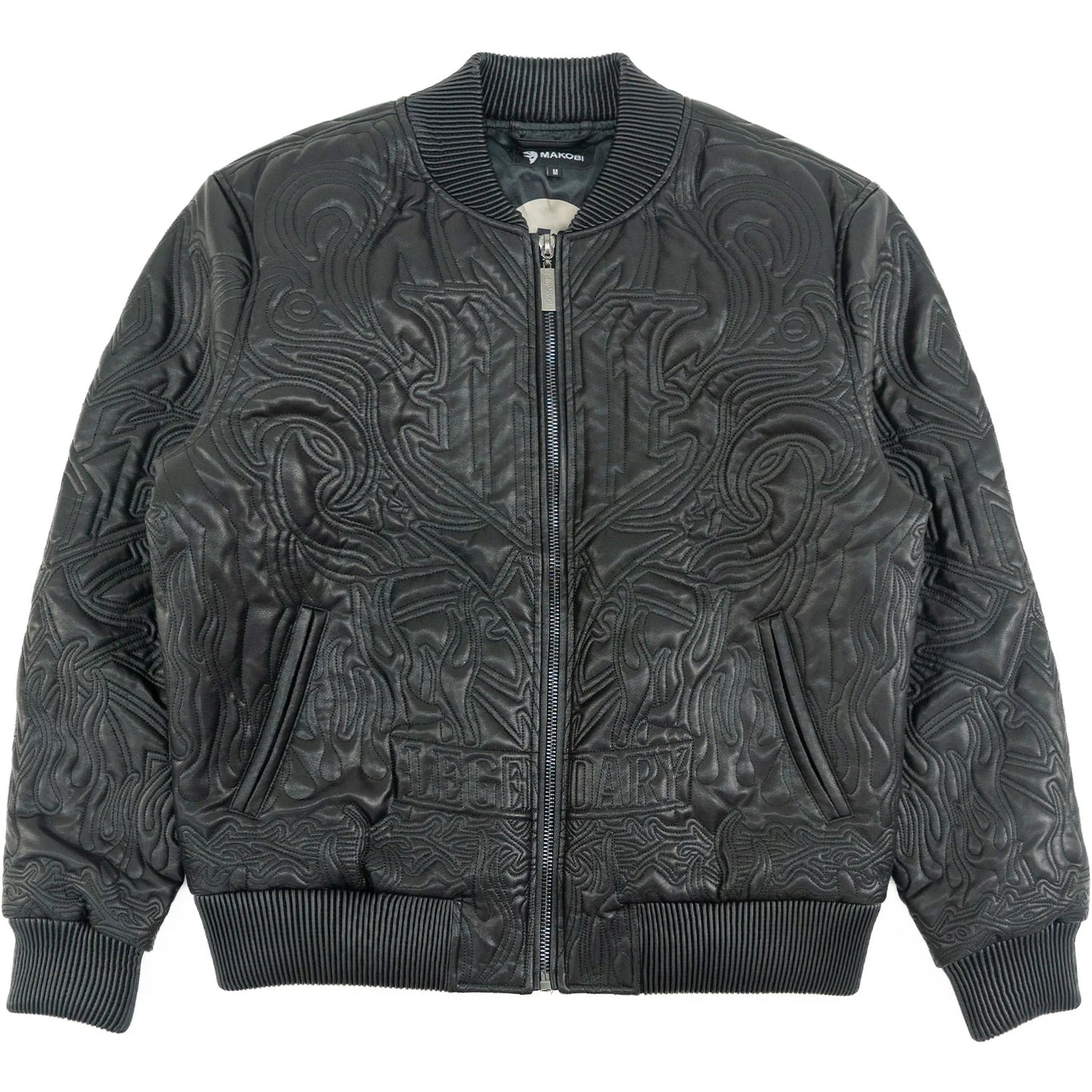 MAKOBI BIANCO VEGAN LEATHER JACKET- Black