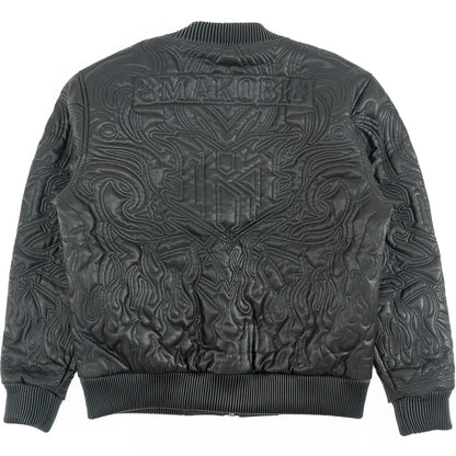 MAKOBI BIANCO VEGAN LEATHER JACKET- Black