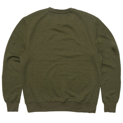 Makobi M4232 Bianchi Jacquard Crewneck Sweatshirt - Olive