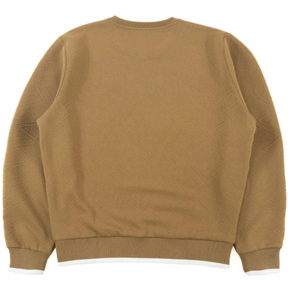 M4390 MAKOBI-Beanchi Jacquard Crewneck - Mocha