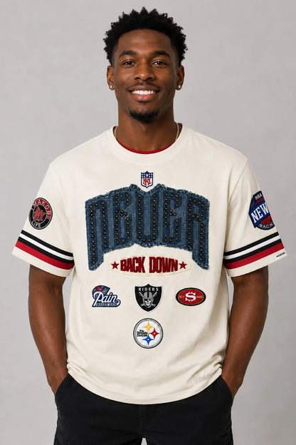 MAKOBI MEN'S NEVER BACK DOWN BOXED TEE (M454)