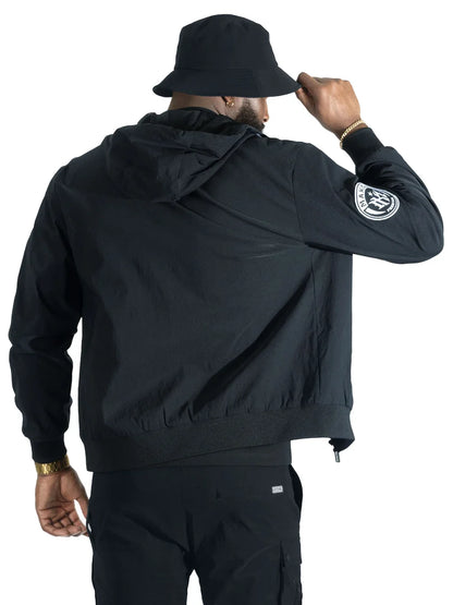 MAKOBI MEN'S ADORNI NYLON ZIP-UP HOODIE (M4634)
