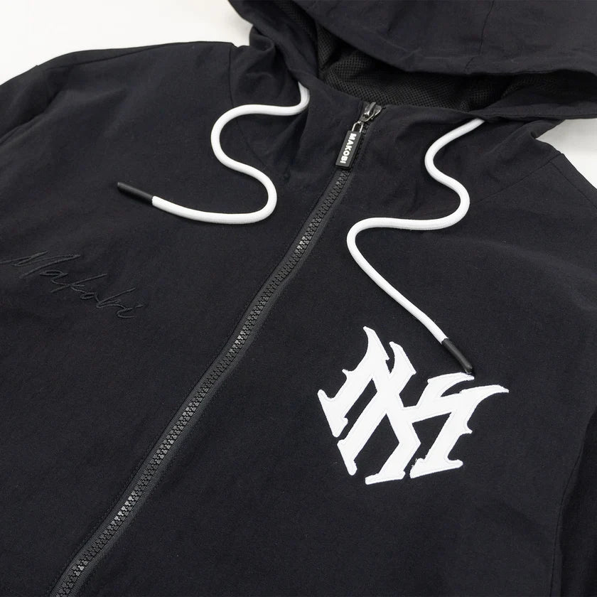 MAKOBI MEN'S ADORNI NYLON ZIP-UP HOODIE (M4634)