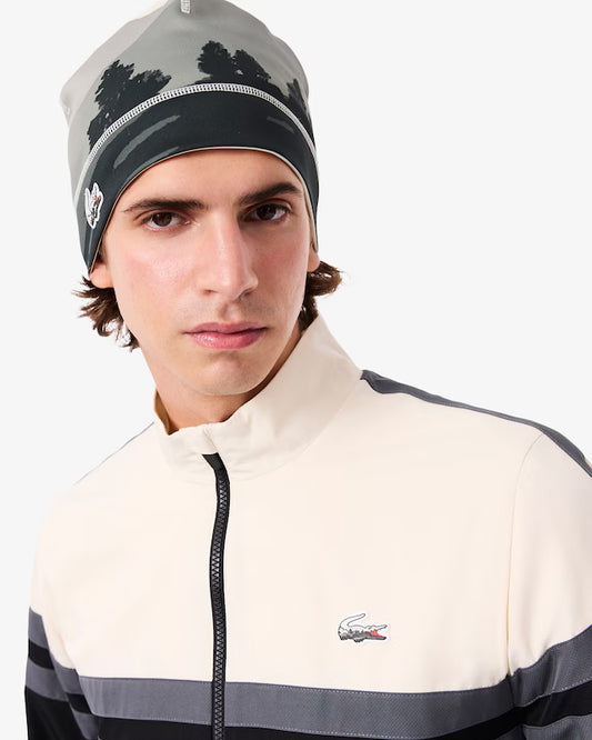 Lacoste Men's Sport Landscape Print Fleece Beanie