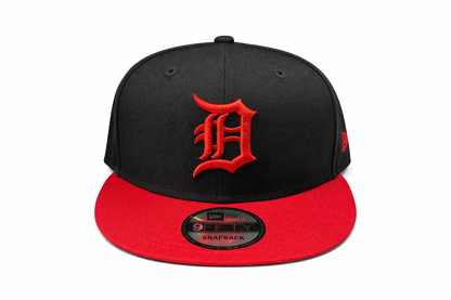 NEW ERA DETROIT TIGERS BLACK/RED 9FIFTY SNAPBACK CAP