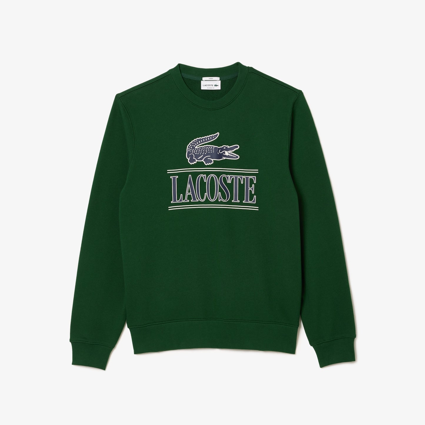 Lacoste - Cotton Fleece Branded Jogging Sweatshirt - Green