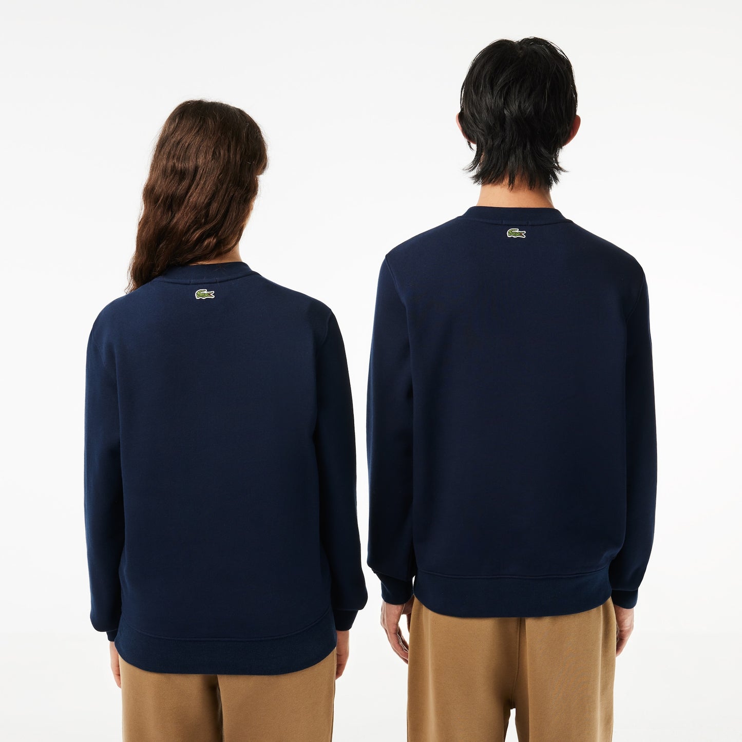 Lacoste - Cotton Fleece Branded Jogging Sweatshirt - Navy Blue