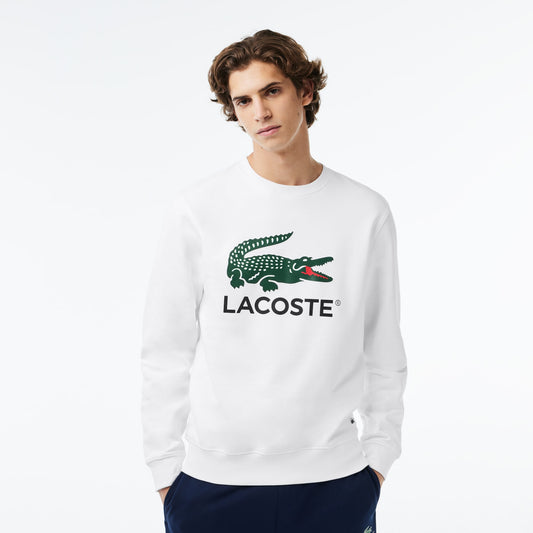 Lacoste - Men's Classic Fit Cotton Fleece Sweatshirt - White