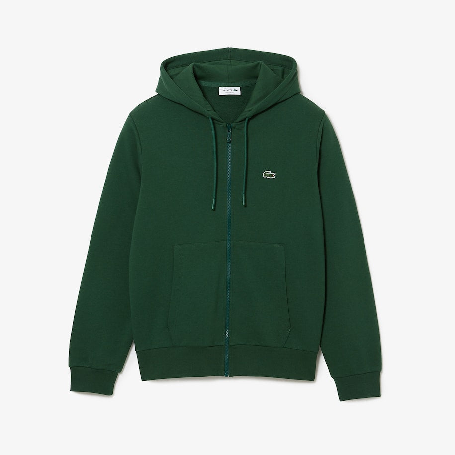 Lacoste - Kangaroo Pocket Fleece Zipped Hoodie - Green