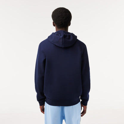 Lacoste - Kangaroo Pocket Fleece Zipped Hoodie - Navy