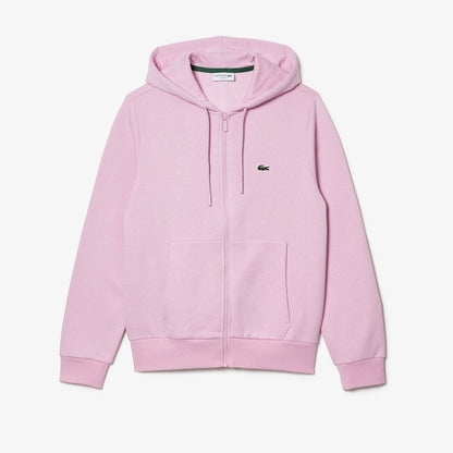 Lacoste - Kangaroo Pocket Fleece Zipped Hoodie - Pink