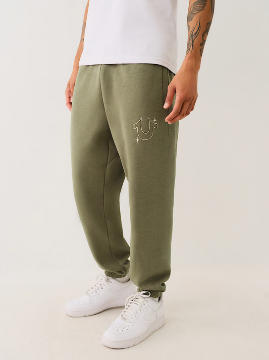 TRUE RELIGION HORSESHOE STAR JOGGER-GREEN