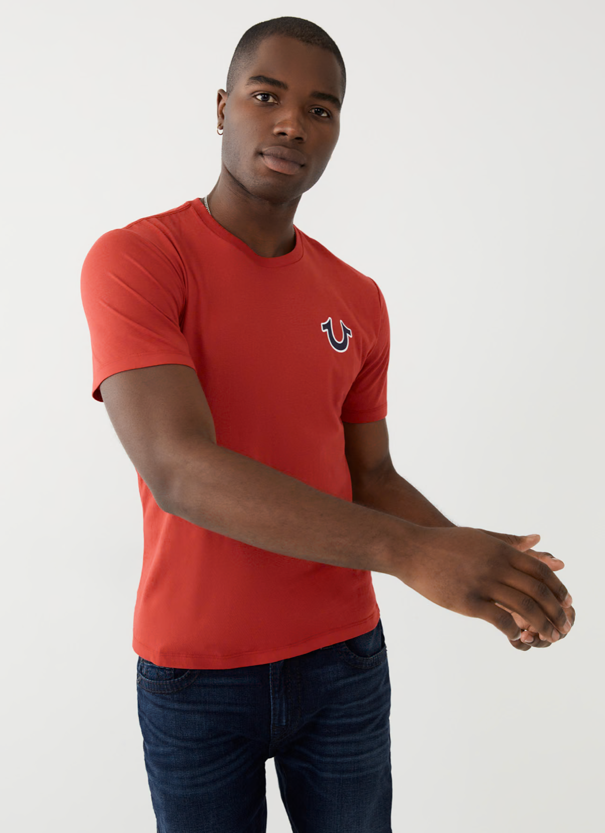 TRUE RELIGION BUDDHA LOGO TEE-RED