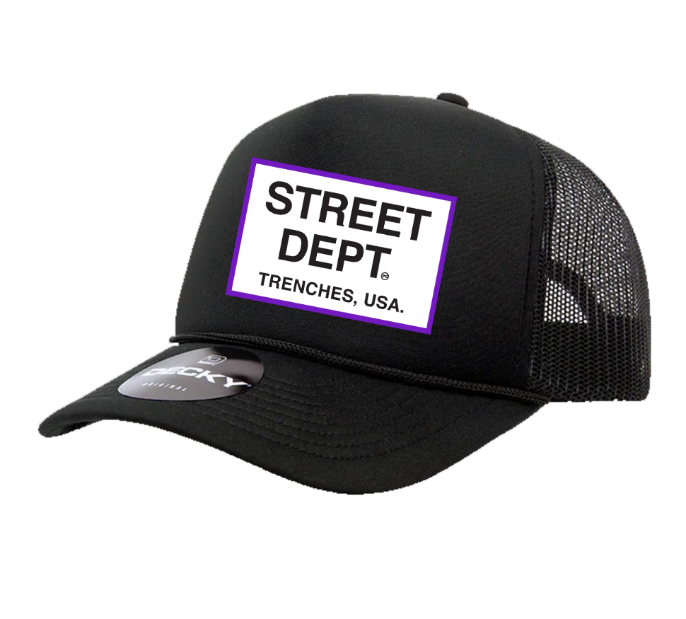 STREET DEPT - Trucker Hat (STDPT200) BLK/PURPLE