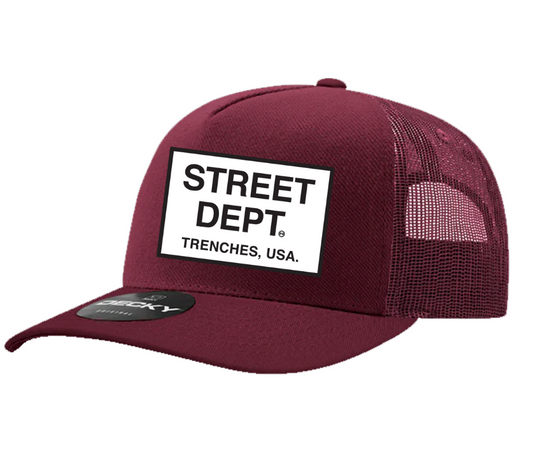 STREET DEPT - Trucker Hat (STDPT200) BURG/WHITE