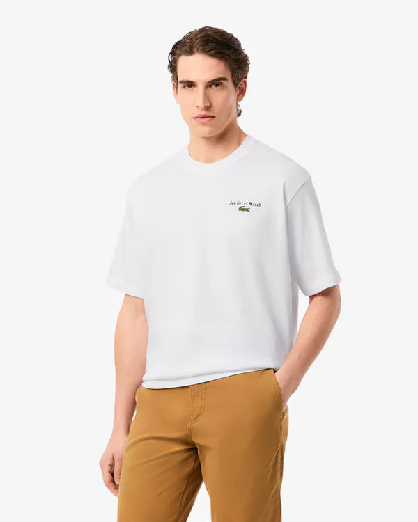 Lacoste Loose Fit Heavy Jersey Printed T-shirt