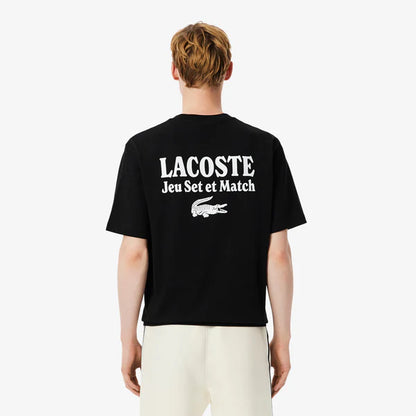 Lacoste Loose Fit Heavy Jersey Printed T-shirt