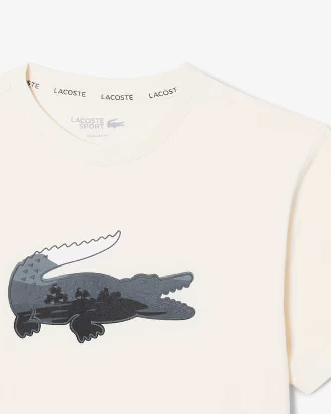 LACOSTE MEN'S SPORT ULTRA DRY LANDSCAPE CROCODILE T-SHIRT (TH6306-51)