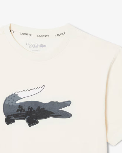 LACOSTE MEN'S SPORT ULTRA DRY LANDSCAPE CROCODILE T-SHIRT (TH6306-51)