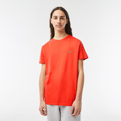 Lacoste - Pima Cotton Jersey T-Shirt, Crew Neck - Orange