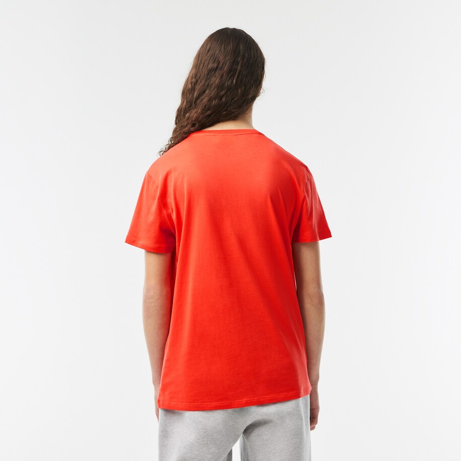 Lacoste - Pima Cotton Jersey T-Shirt, Crew Neck - Orange